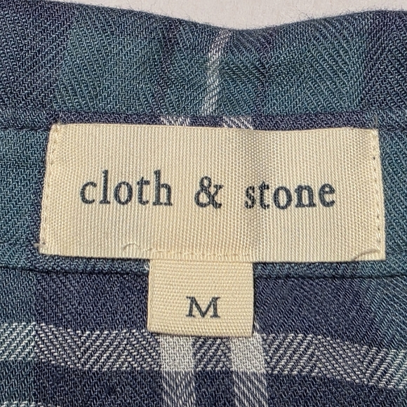 EUC CLOTH & STONE FLANNEL PLAID BUTTON DOWN SZ M - Picture 8 of 10